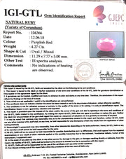 4.74 Ratti Natural Neo Burma Ruby with Govt. Lab Certificate-(3441)